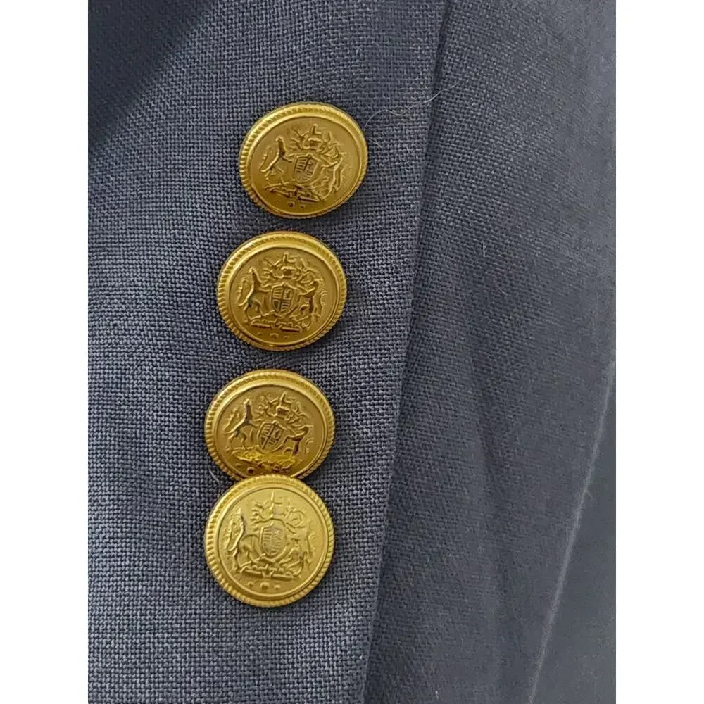 Nordstrom 40S Navy Blazer Gold‎ Buttons 100% Wool Italian Preppy Sport Coat